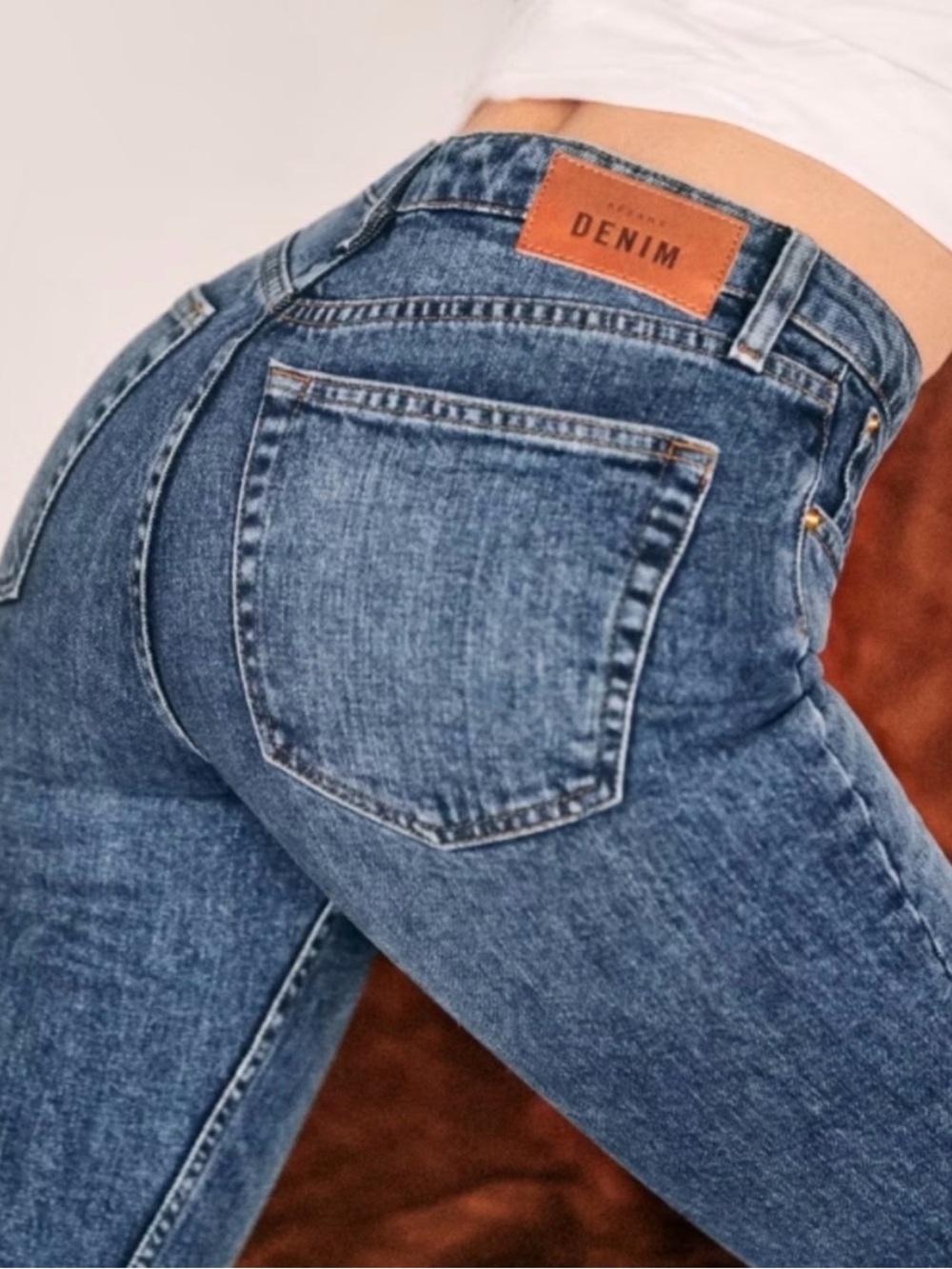 Sezane Brut Sexy Slim Straight Leg Jeans 26 Classic Parisian Glamour Denim NWT - Picture 4 of 10